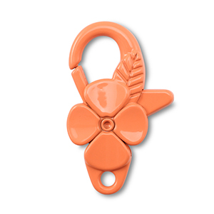 Farbiges Zubeh&ouml;r Karabinerverschluss Blume Orange