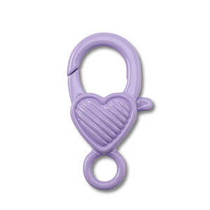 Farbiges Zubeh&ouml;r Karabinerverschluss Herz Purple
