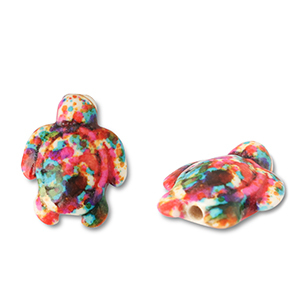 Perlen Keramik Schildkr&ouml;te Multicolour