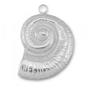 Stainless Steel - Rostfrei Stahl Anh&auml;nger Muschel Silver