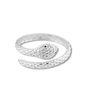 Ringe aus Stainless Steel - Rostfreiem Stahl Schlange Silver