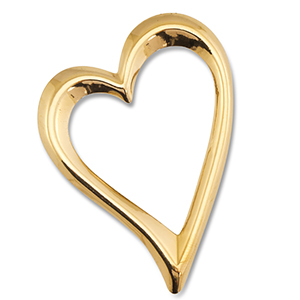 Stainless Steel - Rostfrei Stahl Anh&auml;nger Herz Gold