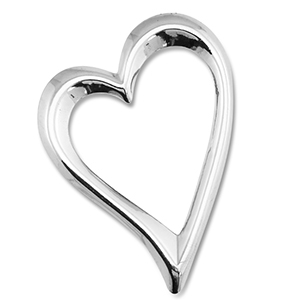 Stainless Steel - Rostfrei Stahl Anh&auml;nger Herz Silver