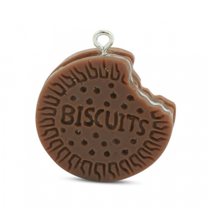 Resin Anh&auml;nger Cookie Brown-white