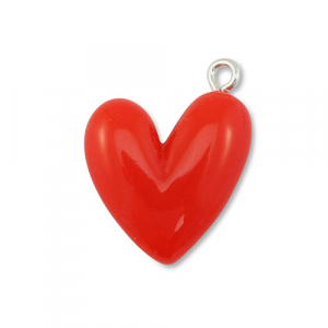 Resin Anh&auml;nger Herz Red