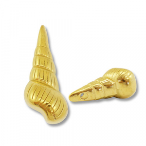 Stainless Steel - Rostfrei Stahl Anh&auml;nger Wellhornschnecke Gold