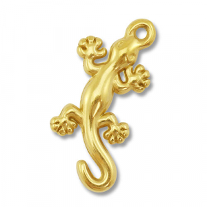 Stainless Steel - Rostfrei Stahl Anh&auml;nger Eidechse Gold