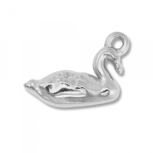 Stainless Steel - Rostfrei Stahl Anh&auml;nger Schwan Silver