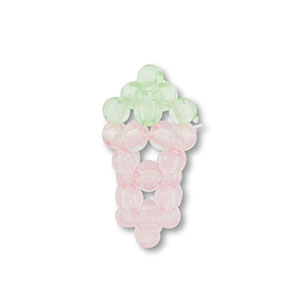Acryl Anh&auml;nger Traube Transparent light pink-transparent light green