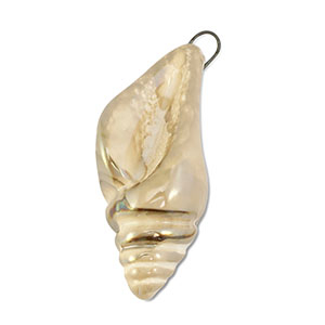 DQ Griechische Keramik Anh&auml;nger Wellhornschnecke Beige-brown