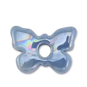 DQ Griechische Keramik Perlen Schmetterling Blue