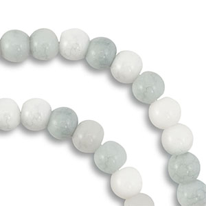6 mm Glasperlen Light grey