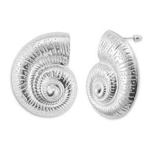 Trendy Ohrringe Muschel Silver