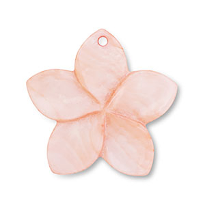 Muschel Anh&auml;nger Blume Peach pink