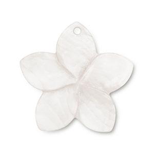 Muschel Anh&auml;nger Blume White
