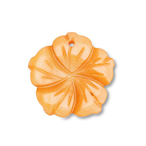 Muschel Anh&auml;nger Blume Orange