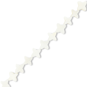 Muschel Perlen Stern Off white