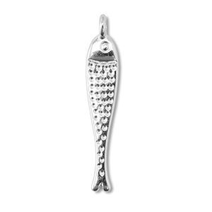 Metall Anh&auml;nger DQ Fisch Antik silber (Nickelfrei)