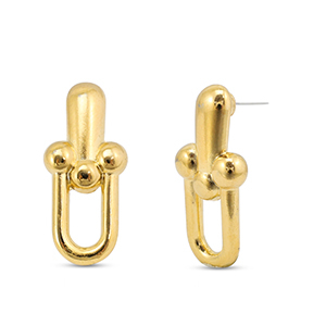 Metall Zubeh&ouml;r DQ Ohrringe Gold (Nickelfrei)