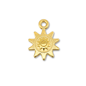 Metall Anh&auml;nger DQ Sonne Gold (Nickelfrei)