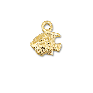 Metall Anh&auml;nger DQ Fisch Gold (Nickelfrei)