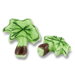 Perlen Keramik Palme Green-brown