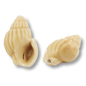 Perlen Keramik Wellhornschnecke Vanilla yellow
