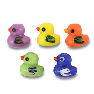 Perlen Keramik Ente Multicolour