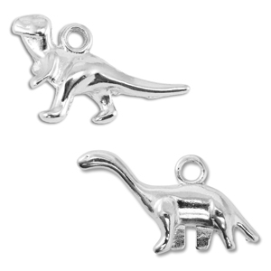 Metall Anh&auml;nger DQ Dino Antik silber (Nickelfrei)