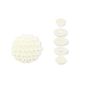 Acryl Perlen im Perlen-Look Off white