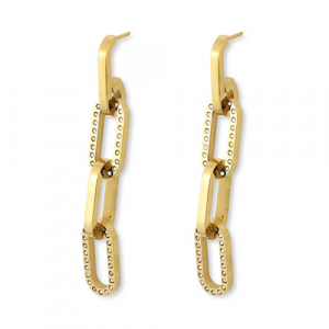 Ohrringe aus Stainless Steel - Rostfreiem Stahl Kette Gold