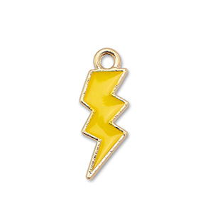 Metall Anh&auml;nger Enamel Blitz Gold-yellow