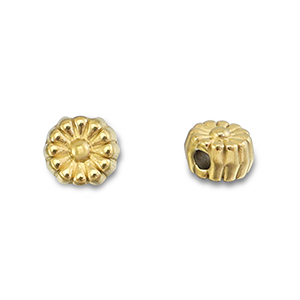 Stainless Steel - Rostfrei Stahl Perlen Blume Gold