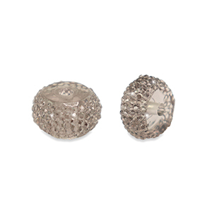 Resin Perlen Rondell 6mm Grey