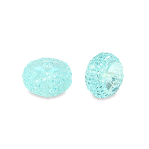 Resin Perlen Rondell 6mm Light blue