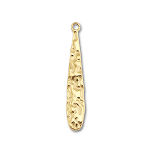 Stainless Steel - Rostfrei Stahl Anh&auml;nger Tropfenform Gold