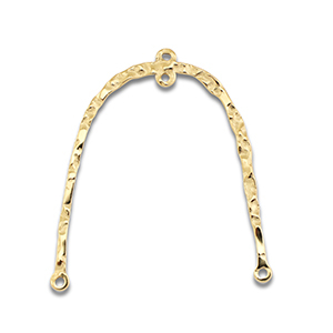 Stainless Steel - Rostfrei Stahl Anh&auml;nger / Zwischenst&uuml;ck Bogen Gold