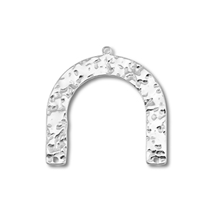 Stainless Steel - Rostfrei Stahl Anh&auml;nger / Zwischenst&uuml;ck Bogen Silver