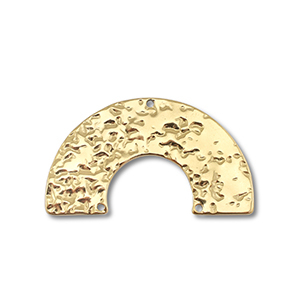 Stainless Steel - Rostfrei Stahl Anh&auml;nger / Zwischenst&uuml;ck Bogen Gold