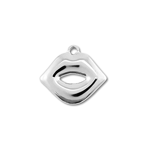 Stainless Steel - Rostfrei Stahl Anh&auml;nger Kiss Silver