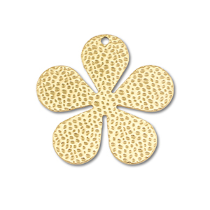 Stainless Steel - Rostfrei Stahl Anh&auml;nger Blume Gold