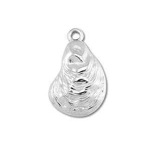 Stainless Steel - Rostfrei Stahl Anh&auml;nger Muschel Silver