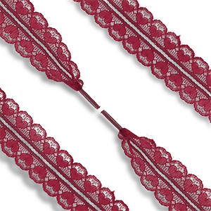 Trendy Schn&uuml;rsenkel mit Herzkante Red