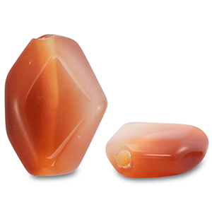 Naturstein Perlen Achat Irregular Orange-beige