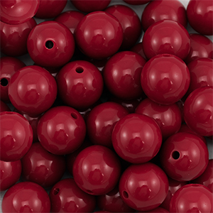 16 mm DQ Acrylperlen Wine red