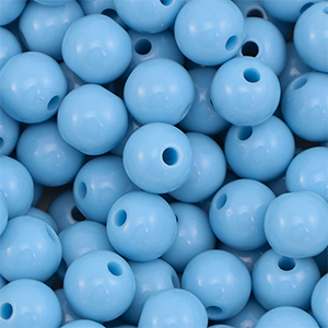 10 mm DQ Acrylperlen Blue