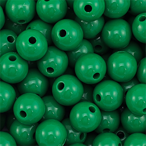 10 mm DQ Acrylperlen Dark green