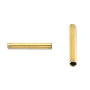 Stainless Steel - Rostfrei Stahl Perlen Tube 9mm Gold