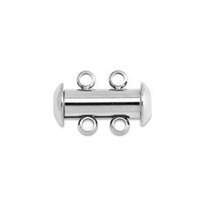 Stainless Steel - Rostfrei Stahl Schmuckzubeh&ouml;r Multistrang-Magnetverschluss Silver