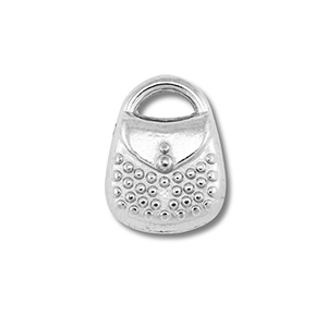 Stainless Steel - Rostfrei Stahl Anh&auml;nger Handtasche Silver